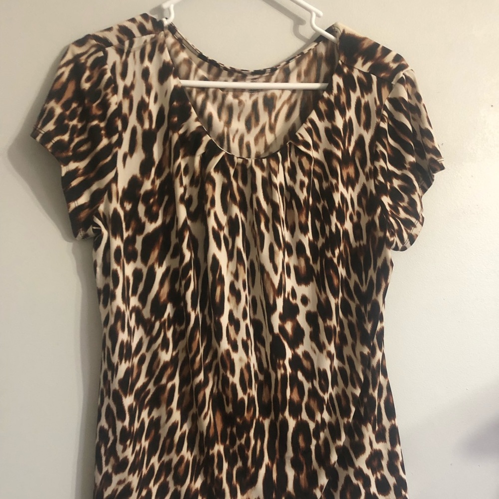 PXL leopard print blouse